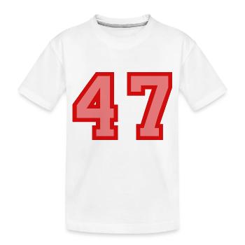Cool Retro Retrostyle Numéro de maillot numéro de dos - T-shirt bio Premium Enfant - blanc - Devant