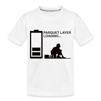 Couches de parquet Couches de sol Couches de sol Couches de tapis - T-shirt bio Premium Enfant - blanc - Devant