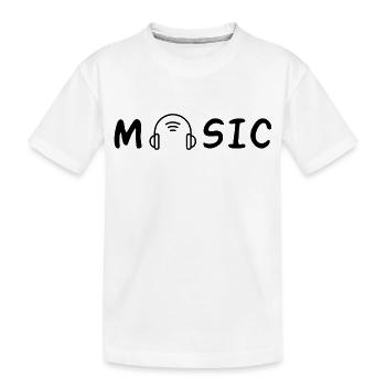 Music - Kinder Premium Bio T-Shirt - Weiß - Vorne