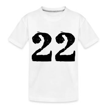 22 number jersey - Kids' Premium Organic T-Shirt - white - Front