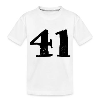 41 Zahl Trikot - Kinder Premium Bio T-Shirt - Weiß - Vorne