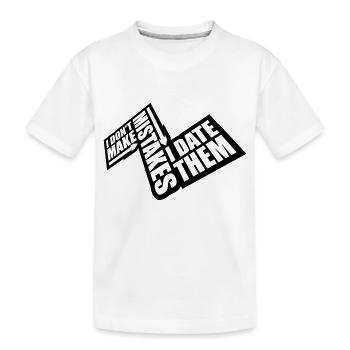Date Mistakes Quote Logo - Kids' Premium Organic T-Shirt - white - Front