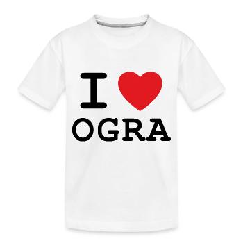 I Love OGRA - Ich liebe Ober-Grafendorf - Kinder Premium Bio T-Shirt - Weiß - Vorne