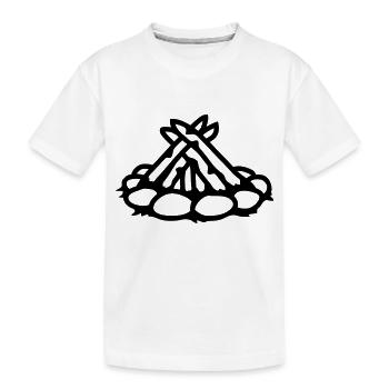 Feu de camp de camping sans feu - T-shirt bio Premium Enfant - blanc - Devant