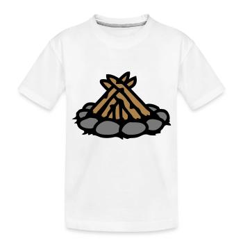 Feu de camp sans feu Camping - T-shirt bio Premium Enfant - blanc - Devant