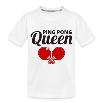 Ping Pong Master Tischtennis Trainer Paddelspieler - Kinder Premium Bio T-Shirt - Weiß - Vorne