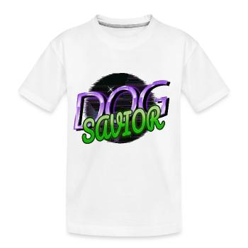 l’amour des chiens contre la cruauté envers les animaux - T-shirt bio Premium Enfant - blanc - Devant