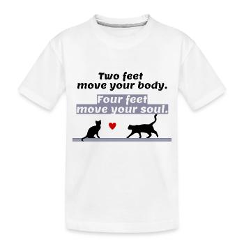 I love clothes / Four feet - Kinder Premium Bio T-Shirt - Weiß - Vorne