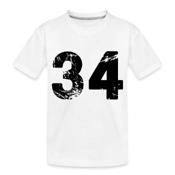 Maillot à 34 numéros - T-shirt bio Premium Enfant - blanc - Devant