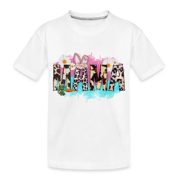 Joyeux Lapin de Pâques Oeuf de Pâques Fête de Pâques Pâques - T-shirt bio Premium Enfant - blanc - Devant
