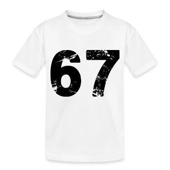 Maillot numéro 67 - T-shirt bio Premium Enfant - blanc - Devant