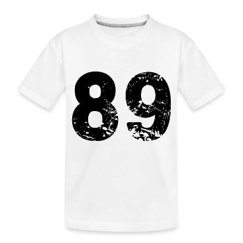 89 number jersey - Kids' Premium Organic T-Shirt - white - Front