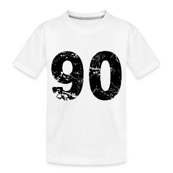 90 number jersey - Kids' Premium Organic T-Shirt - white - Front