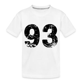 93 number jersey - Kids' Premium Organic T-Shirt - white - Front
