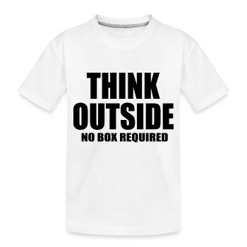 pensez en dehors de la boîte citation de randonnée - T-shirt bio Premium Enfant - blanc - Devant