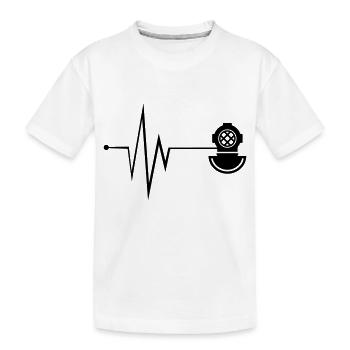 Taucherhelm Tauchen Puls - Kinder Premium Bio T-Shirt - Weiß - Vorne