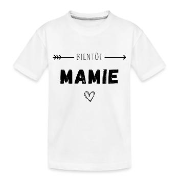 Bientôt mamie - T-shirt bio Premium Enfant - blanc - Devant