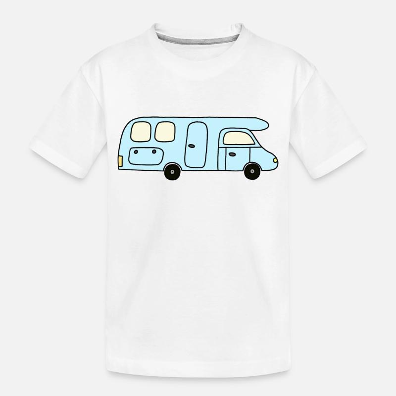 Camper hellblau - Kinder Premium Bio T-Shirt - Weiß