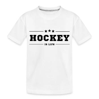 Hockey ist das Leben originelle Geschenkidee - Kinder Premium Bio T-Shirt - Weiß - Vorne