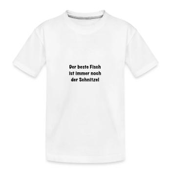 Schnitzel - Kinder Premium Bio T-Shirt - Weiß - Vorne