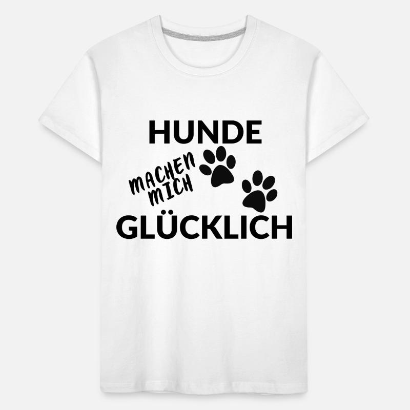 Hunde machen mich glücklich Geschenkidee Geschenk Kinder Premium Bio T-Shirt