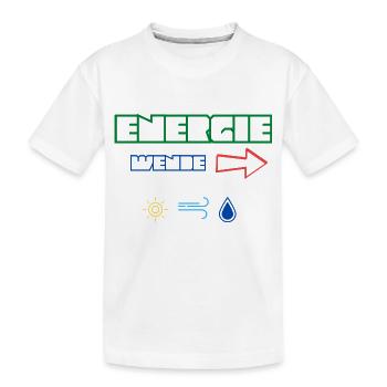 Energiewende jetzt! Erneuerbare Energie Statement - Kinder Premium Bio T-Shirt - Weiß - Vorne