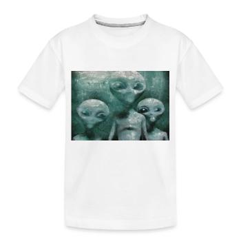 Aliens in the Mist - Kids' Premium Organic T-Shirt - white - Front
