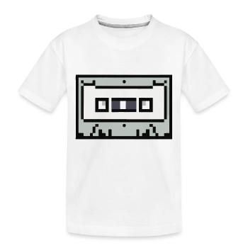 Kassette Verpixelt Retro Geschenkidee - Kinder Premium Bio T-Shirt - Weiß - Vorne
