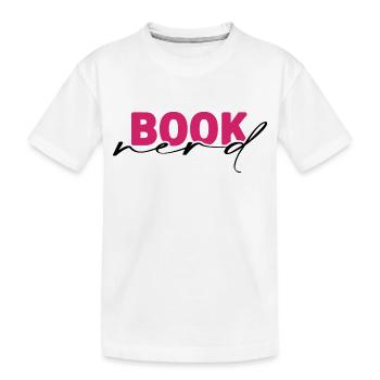 Lecture de livres « book-nerd » Coin lecture Bibliothèque Roman - T-shirt bio Premium Enfant - blanc - Devant