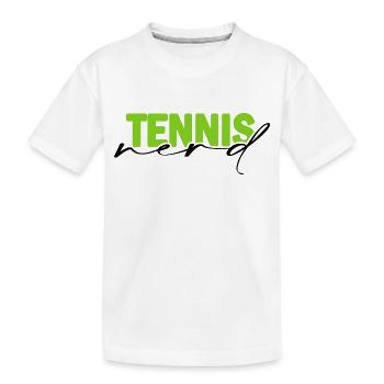 Tennis Match de tennis Court de tennis « tennis-nerd » - T-shirt bio Premium Enfant - blanc - Devant