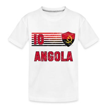 Angola Fußball Mannschaft - Kinder Premium Bio T-Shirt - Weiß - Vorne