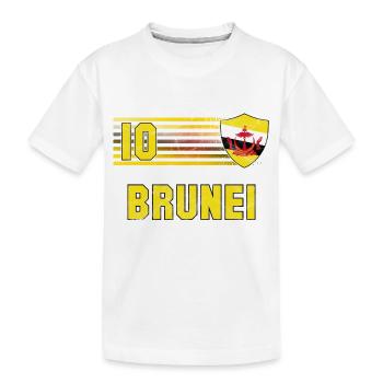 Équipe de football du Brunéi - T-shirt bio Premium Enfant - blanc - Devant