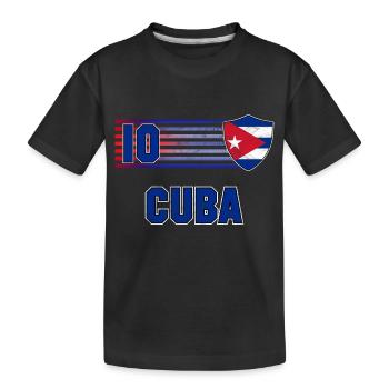 Cuba Soccer Team - Kids' Premium Organic T-Shirt - black - Front