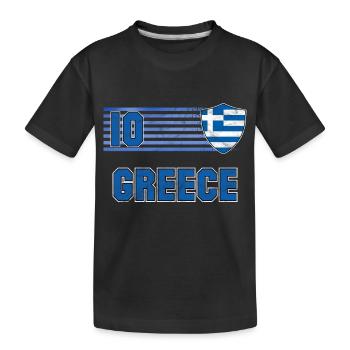 Équipe de Grèce de football - T-shirt bio Premium Enfant - noir - Devant