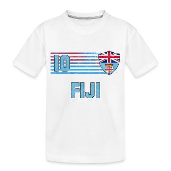 Équipe des Fidji de football - T-shirt bio Premium Enfant - blanc - Devant