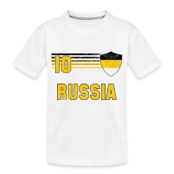 Russian Empire Football Team - Kids' Premium Organic T-Shirt - white - Front
