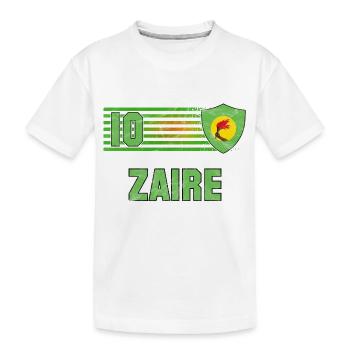 Zaire Fußball Mannschaft - Kinder Premium Bio T-Shirt - Weiß - Vorne