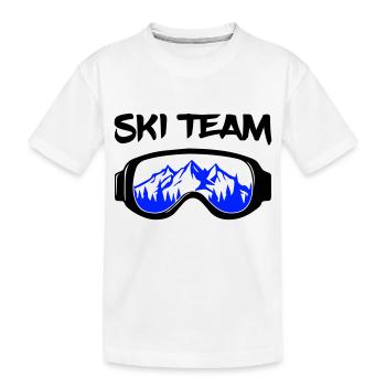 Équipe de ski - T-shirt bio Premium Enfant - blanc - Devant