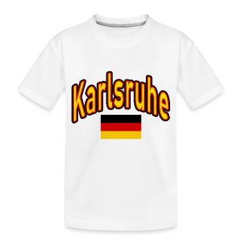 Karlsruhe drapeau de l’Allemagne - T-shirt bio Premium Enfant - blanc - Devant