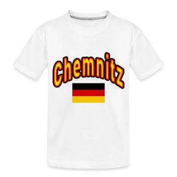 Chemnitz drapeau de l’Allemagne - T-shirt bio Premium Enfant - blanc - Devant