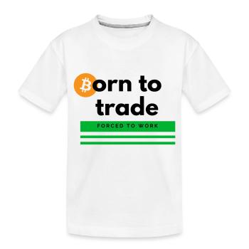 Né pour le commerce - T-shirt bio Premium Enfant - blanc - Devant