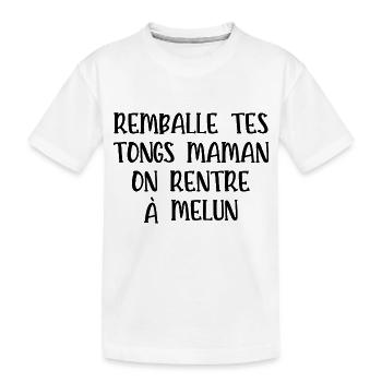 remballe tes tongs maman - T-shirt bio Premium Enfant - blanc - Devant