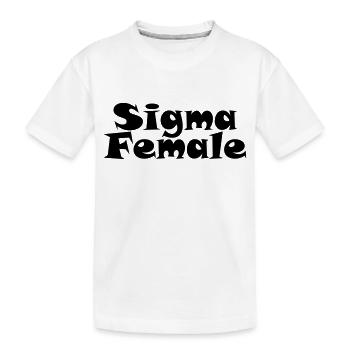 Sigma Female - Schriftzug - Kinder Premium Bio T-Shirt - Weiß - Vorne