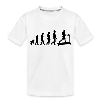 Laufband Evolution - Kinder Premium Bio T-Shirt - Weiß - Vorne