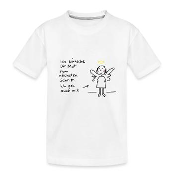 Mut zum nächsten Schritt - Kinder Premium Bio T-Shirt - Weiß - Vorne