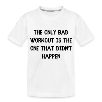 Poor training - Kids' Premium Organic T-Shirt - white - Front