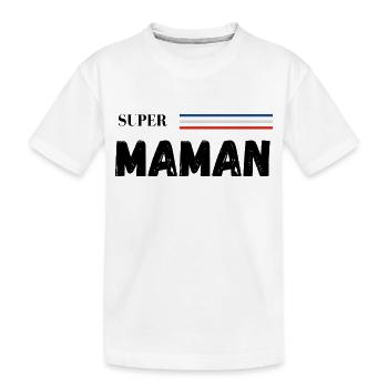 super maman - T-shirt bio Premium Enfant - blanc - Devant