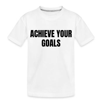 Achieving goals - Kids' Premium Organic T-Shirt - white - Front