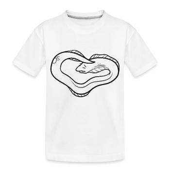 Doreene the moray eel has migraines - Kids' Premium Organic T-Shirt - white - Front