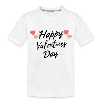 Joyeuse Saint-Valentin - T-shirt bio Premium Enfant - blanc - Devant
